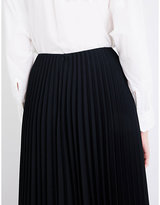Thumbnail for your product : Y's Ys Pleated asymmetric wool-blend skirt