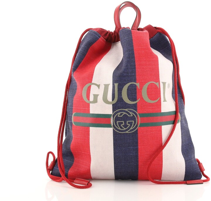 gucci logo backpack