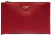 Thumbnail for your product : Prada Logo Plaque Clutch Bag