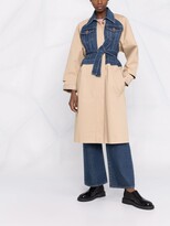 Thumbnail for your product : Sandro Contrast-Panel Trench Coat