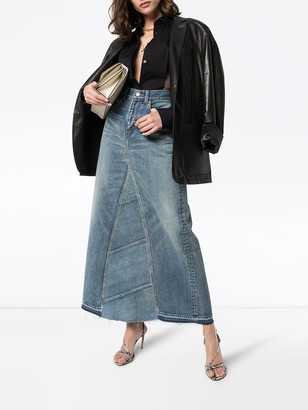 Saint Laurent High-Waisted Maxi Denim Skirt