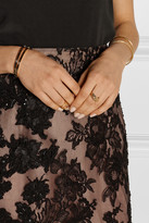Thumbnail for your product : Oscar de la Renta Embellished embroidered lace and cotton-blend pencil skirt