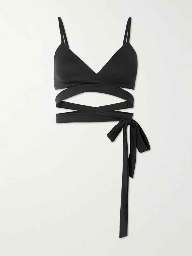 SKIMS + Nike Wrap Front Bra - Obsidian