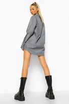 Thumbnail for your product : boohoo Tall Woven Pinstripe Oversized Shirt Dress
