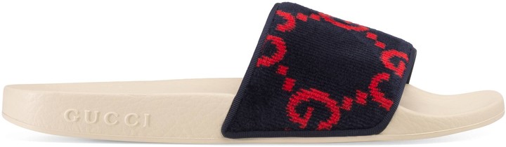 gucci gg terry cloth slides