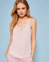 Thumbnail for your product : Ted Baker Silk mesh trim cami