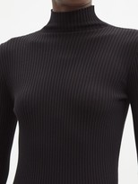 Thumbnail for your product : Wolford Ribbed-knit High-neck Top - Black