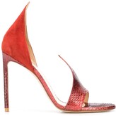 Thumbnail for your product : Francesco Russo Asymmetric Snakeskin Effect Sandals