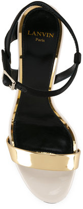 Lanvin gold strap heeled sandals