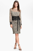 Thumbnail for your product : Tadashi Shoji Print Silk & Lace Dress (Online Only)