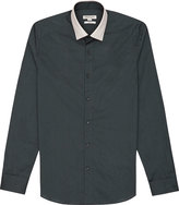 Thumbnail for your product : Reiss 1971 Harvest LEATHER COLLAR SHIRT