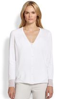 Thumbnail for your product : Lafayette 148 New York Burnout-Trim Cardigan