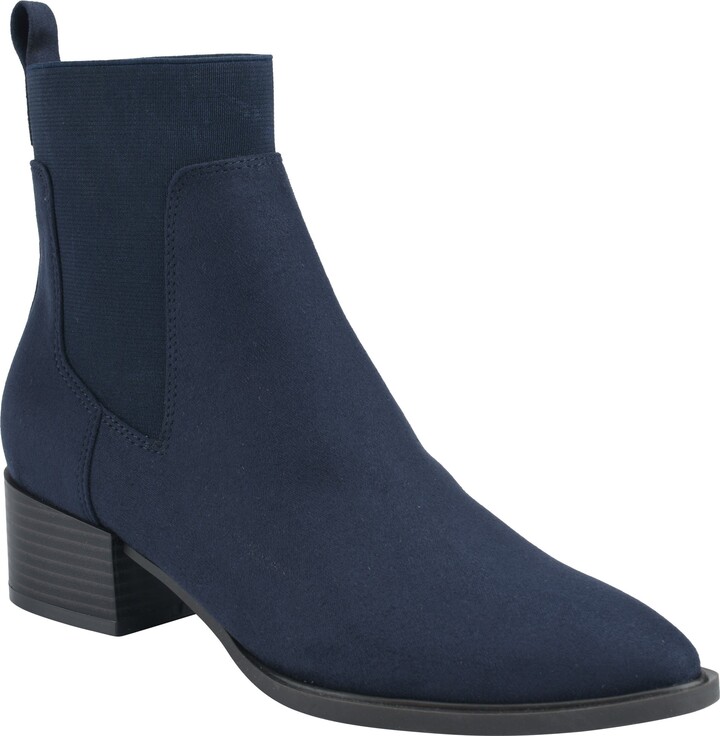 Tommy Hilfiger Stacked Heel Faux Suede Chelsea Boot - ShopStyle