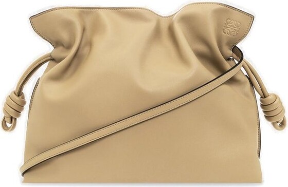Loewe Flamenco Logo Detailed Drawstring Clutch Bag - ShopStyle