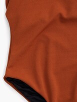 Thumbnail for your product : Haight Maria One-shoulder Crepe-jersey Swimsuit - Brown