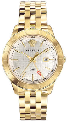 Versace Men's Univers 43mm Watch w/ Bracelet Strap, Champagne