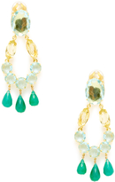 Thumbnail for your product : Bounkit Quartz & Green Amethyst Open Chandelier Drop Earrings