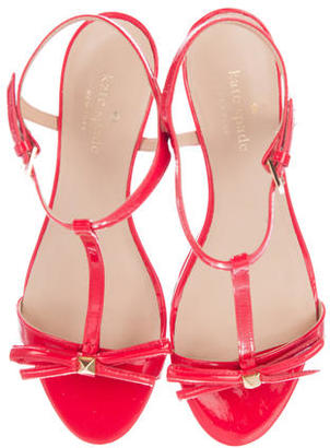 Kate Spade Patent Leather Wedge Sandals