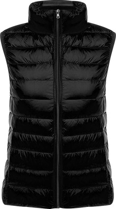 Lightweight Down Gilet for Women Ladies Sleeveless Puffer Jacket Packable Ultra Light Down Vest Body Warmer Downs Filled Coat Quilted Padded Sleeveless Puffa Down Gilet Ultralight Winter 