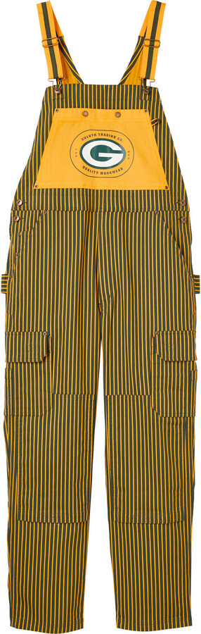 Men's Duluth Trading Co. Green Green Bay Packers DuluthFlex Fire Hose Bib Overalls