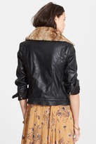 Thumbnail for your product : Free People Faux Fur Trimmed Aviator Jacket