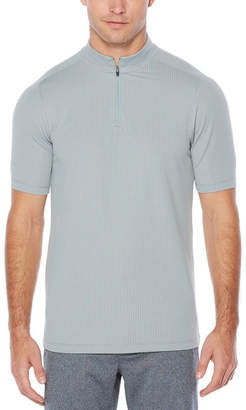 Perry Ellis Short Sleeve Active Zip Neck Shirt