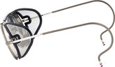 Thumbnail for your product : Thom Browne Grey & Navy TB-001 Cage Sunglasses