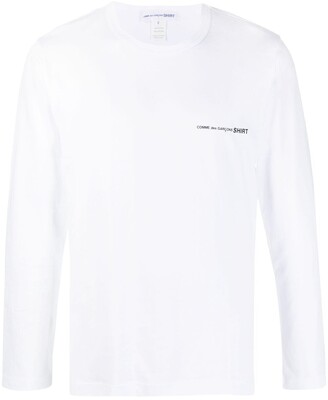 Comme des Garçons Shirt logo-print longsleeved T-shirt