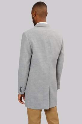 Moss Bros Slim Fit Soft Grey Overcoat