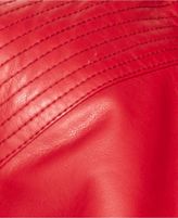Thumbnail for your product : INC International Concepts Band-Collar Faux-Leather Moto Jacket