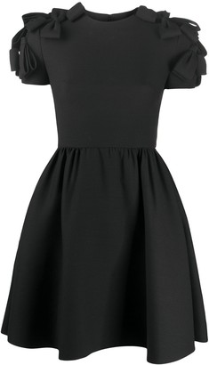 Valentino Bow-Embellished Full Skirt Dress