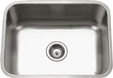 Houzer Eston Undermount Stainless Steel Single Bowl Kitchen Sink 18 Gauge