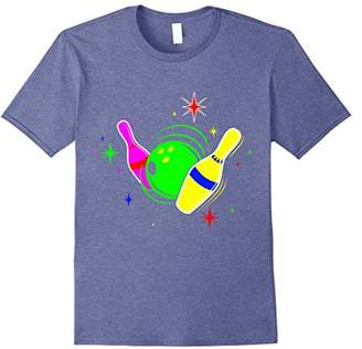Bowling T Shirt 80s Retro Neon Sign Strike Bowling T-Shirt