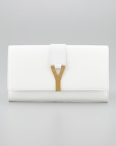 Thumbnail for your product : Saint Laurent Y Ligne Clutch Bag, Off White