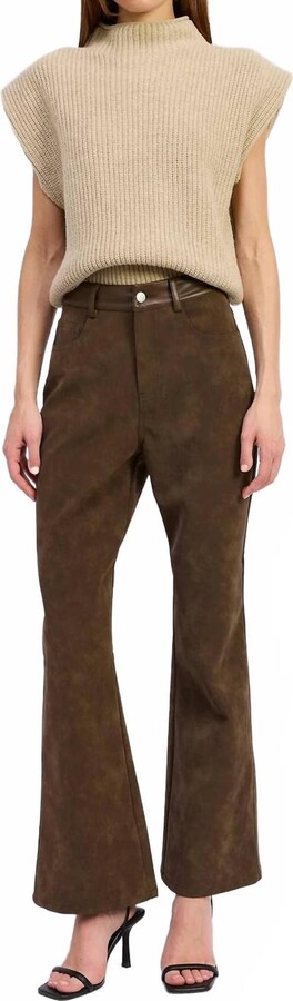 En Saison Miller Flare Pants In Brown