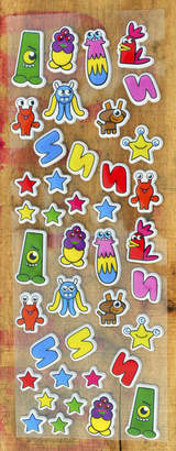 Skribbies Monster Stickers