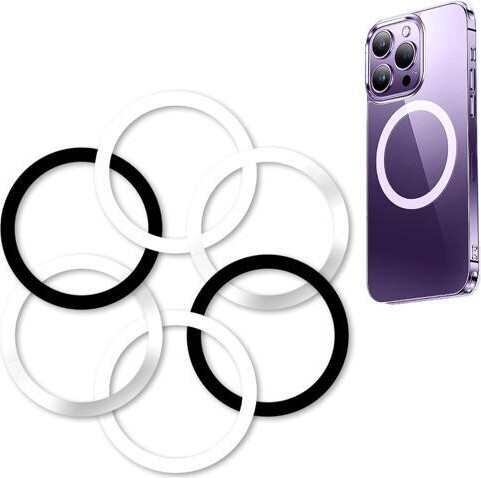 WOOJONG WYNK Universal Metal Rings Compatible for Apple Magsafe Charger/Wallet/Battery Pack, Compatible with iPhone 16/15/14/13/12 Series(Mini/Plus/Pro/Pro...