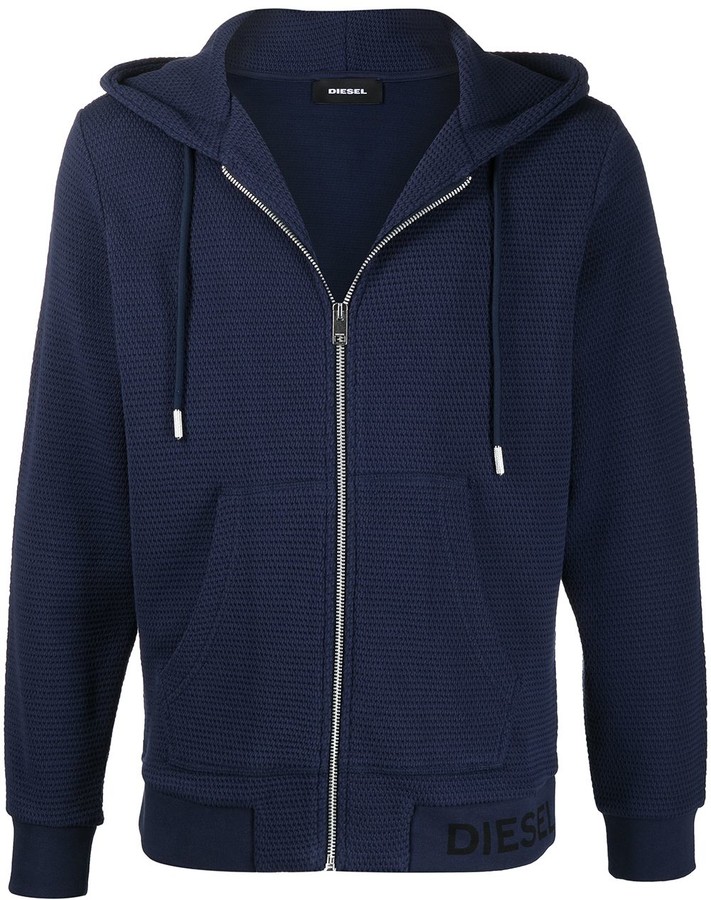 men's waffle knit hoodie