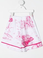 Thumbnail for your product : MonnaLisa Jouy-print cotton shorts