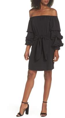 Chelsea28 Off the Shoulder Tiered Sleeve Dress