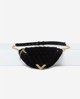 Thumbnail for your product : The Kooples Stella black velvet waist bag