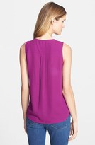Thumbnail for your product : Bellatrix Pleated Split Neck Woven Tank