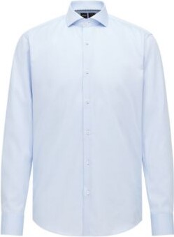 HUGO BOSS Regular-fit shirt in cotton with aloe vera finishing