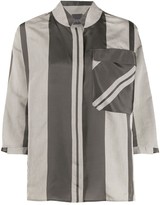 Thumbnail for your product : Lorena Antoniazzi Maxi-Striped Pocket Shirt