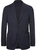 Thumbnail for your product : Ermenegildo Zegna Navy Stretch-Cotton Poplin Suit Jacket