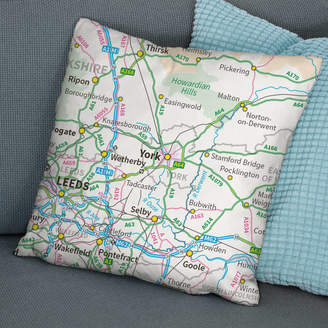 The Drifting Bear Co Personalised 'Special Location' Map Cushion