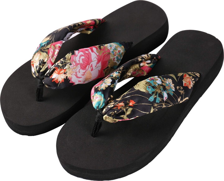 AERUSI Saki Floral Sandal Flip Flops