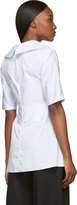 Thumbnail for your product : J.W.Anderson Blue Pinstriped & Paneled Elena Blouse