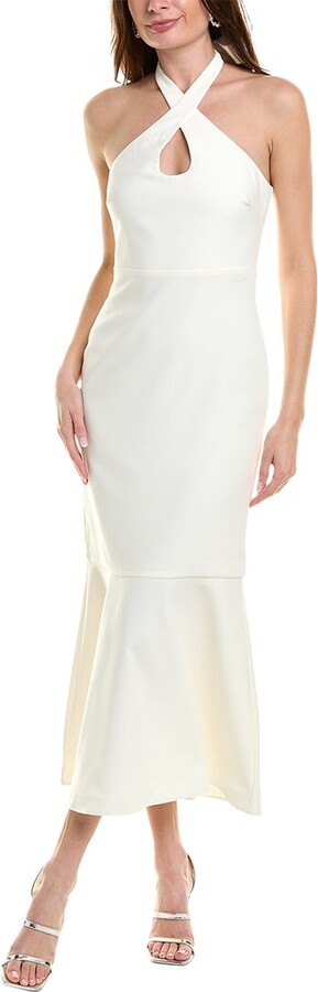 LIKELY Women's Albie Dress - Lace Illusion Sleeves Fitted Body Cocktail Party Dress