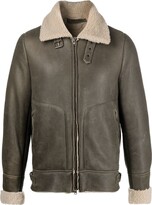 Thumbnail for your product : Salvatore Santoro Shearling-Trim Leather Jacket